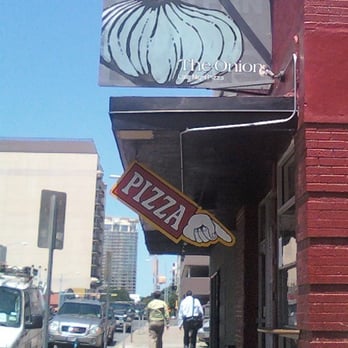 The Onion - Sign - Pizza Near Me - Austin, Texas The Onion - Sign - Pizza Near Me - Austin, Texas