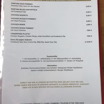 Metropolitan - Menü - Diners Near Me - Leonberg, BW