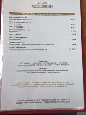 Menu photo 7 Metropolitan Leonberg, BW