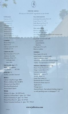 Menu photo 4 Julie's Coffee and Tea Garden Alameda, CA Menu photo 4 Julie's Coffee and Tea Garden Alameda, CA