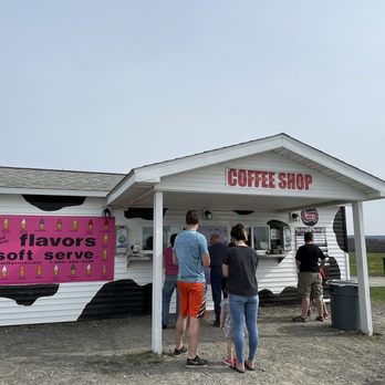 The Frosty Cow - people standing in front of a coffee shop - Ice Cream & Frozen Yogurt Near Me - Dryden, New York