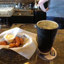 Corner Pub - Wisconsin diet McCluskey Bro beer batter cheese curds and Corner pub porter beer