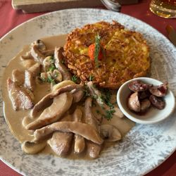 Veal with mushrooms