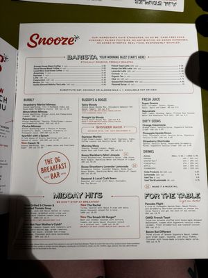 Menu photo 2 Snooze, an A.M. Eatery Dallas, TX Menu photo 2 Snooze, an A.M. Eatery Dallas, TX