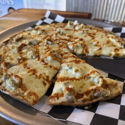 Kim’s Korner Bar & Grill - Buffalo chicken thin crust pizza