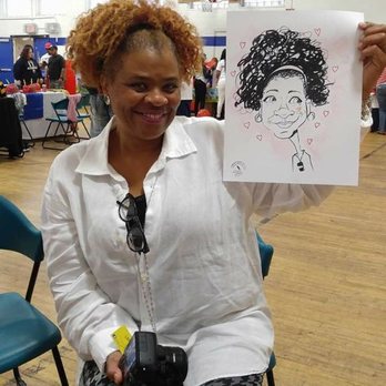 Caricatures By Alex - Cute black and white caricature! - Caricatures Near Me Caricatures By Alex - Cute black and white caricature! - Caricatures Near Me