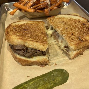 The Melt - patty melt + sweet potato fries - Sandwiches Near Me - La Jolla, California The Melt - patty melt + sweet potato fries - Sandwiches Near Me - La Jolla, California