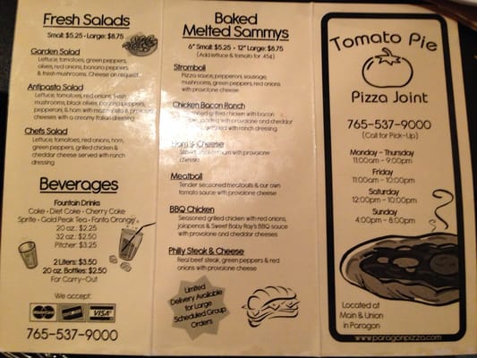 Menu photo 5 Tomato Pie Pizza Joint Paragon, IN Menu photo 5 Tomato Pie Pizza Joint Paragon, IN