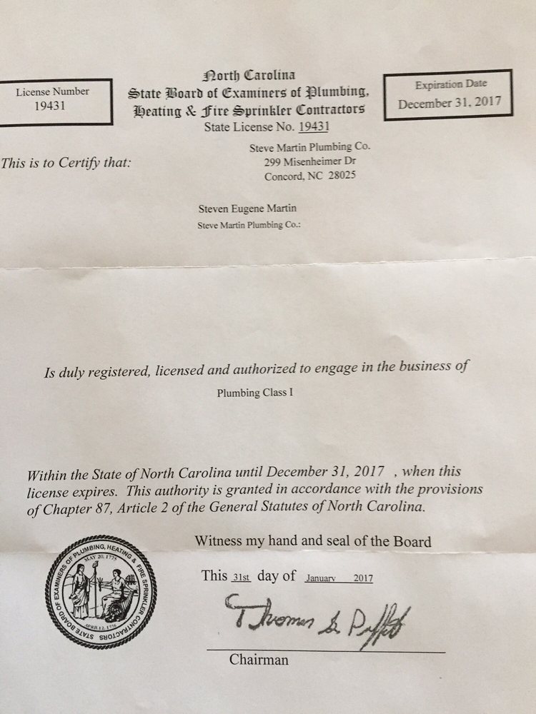 Slide of Steve Martin Plumbing