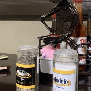 El Pueblito Restaurant - Mini Modelo Salt And Pepper Shakers. - Mexican Near Me - Santa Maria, California El Pueblito Restaurant - Mini Modelo Salt And Pepper Shakers. - Mexican Near Me - Santa Maria, California