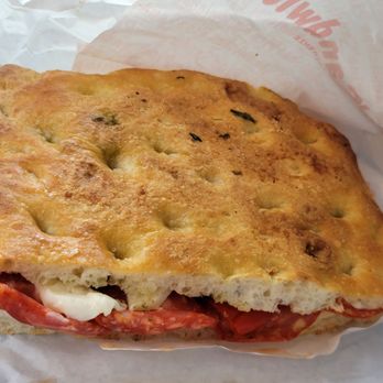 Pino's Sandwiches - Magic ZBD - Spicy Salami, Mozzarella Cheese, Roasted Bell Peppers, Cooked Onions, Pesto - Italian Near Me - Los Angeles, California Pino's Sandwiches - Magic ZBD - Spicy Salami, Mozzarella Cheese, Roasted Bell Peppers, Cooked Onions, Pesto - Italian Near Me - Los Angeles, California