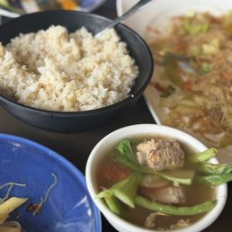 Pork Sinigang and garlic fried rice