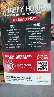 Menu photo 8 Parry's Pizzeria & Taphouse Avondale, AZ Menu photo 8 Parry's Pizzeria & Taphouse Avondale, AZ