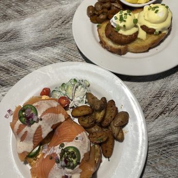Local Table - Smoked Salmon Avocado Toast  Crab Cakes Eggs Benedict - Mediterranean Near Me - Katy, Texas