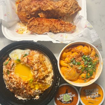 Bok a Bok Fried Chicken - Korean Fried Chicken Tenders, Kimchi Mac and Cheese, and Dirty Rice. - Chicken Wings Near Me - Seattle, Washington Bok a Bok Fried Chicken - Korean Fried Chicken Tenders, Kimchi Mac and Cheese, and Dirty Rice. - Chicken Wings Near Me - Seattle, Washington