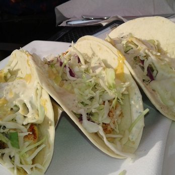 Captains Quarters Riverside Grille - Grilled or Fried Fish Tacos Three soft tortillas with shredded cabbage, red onion, pico de gallo, spicy remoulade and cilantro creme - Seafood Near Me - Prospect, Kentucky Captains Quarters Riverside Grille - Grilled or Fried Fish Tacos Three soft tortillas with shredded cabbage, red onion, pico de gallo, spicy remoulade and cilantro creme - Seafood Near Me - Prospect, Kentucky