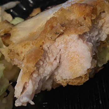 Huckleberry's - Whats left of the bayou spicy chicken sandwich. A bit too tangy. Patty was a clean cut of lean white meat but a bit too thick. - Breakfast & Brunch Near Me - Roseville, California