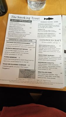 Menu photo 1 The Smoking Trout Marlborough, NH Menu photo 1 The Smoking Trout Marlborough, NH