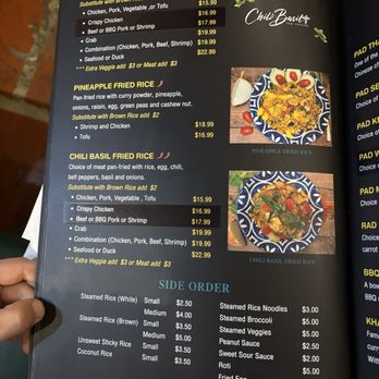 Chili Basil Thai Cuisine - Menu 3/24 - Thai Near Me - Ventura, California