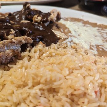 Maria's Mexican Restaurant - a plate of rice, meat and beans - Mexican Near Me - Lancaster, Ohio