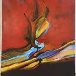 O3 Collective Art Gallery And Gift Shop - Painting by Joe Hopps local artist.