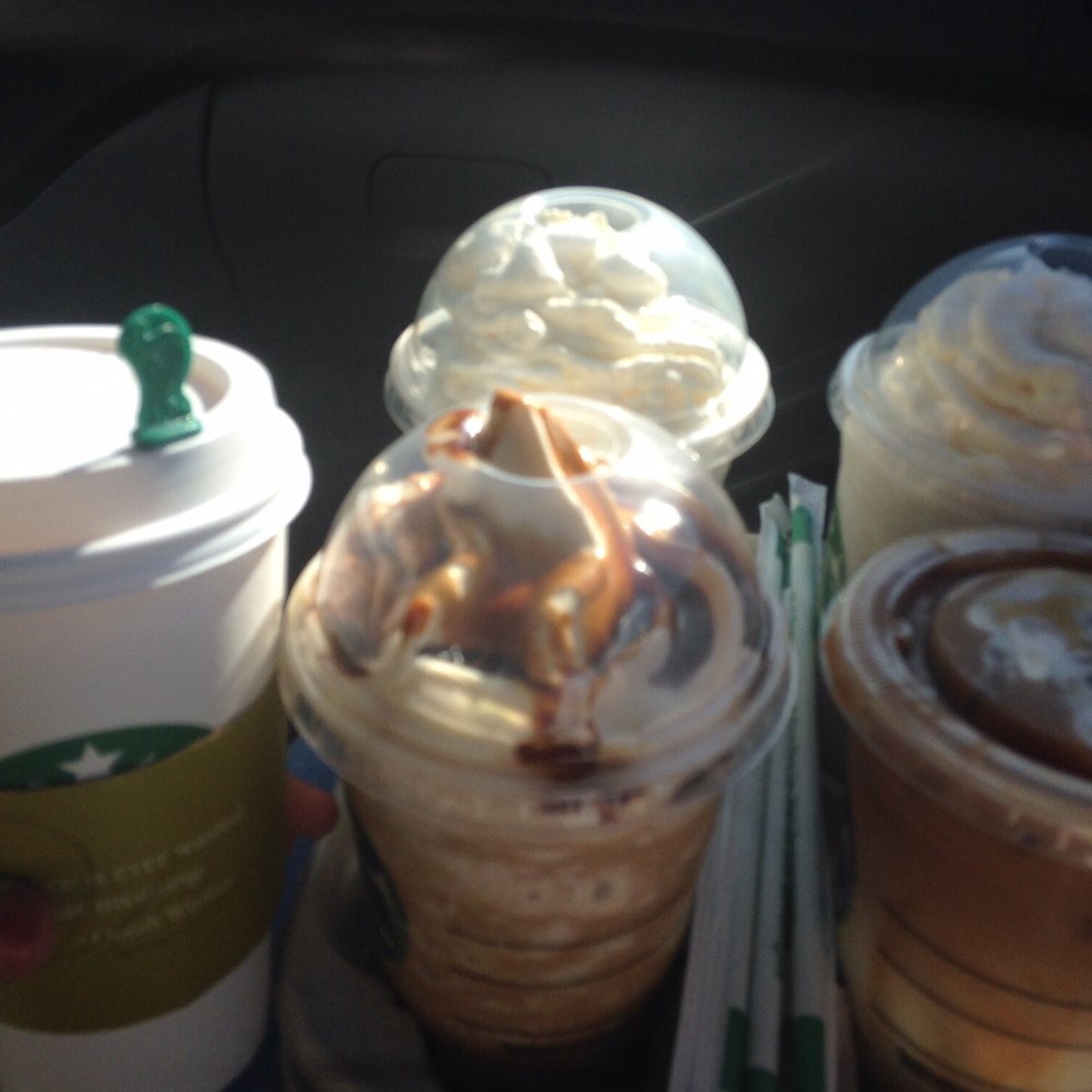 Two Vanilla Bean Frappucinos, Salted Caramel Frappucino, Caramel Macchiato, Mocha Latte Two Vanilla Bean Frappucinos, Salted Caramel Frappucino, Caramel Macchiato, Mocha Latte