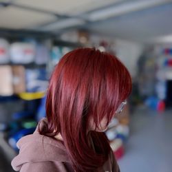 Lovely's Salon - Red cherry hair