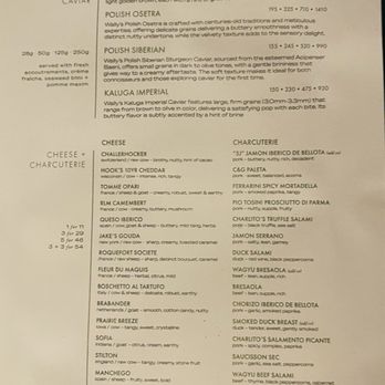 Wally's - Menu - New American Near Me - Santa Monica, California