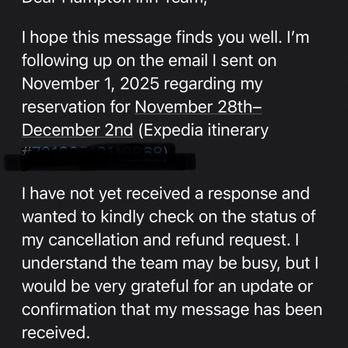 Hampton Inn by Hilton Irvine East - Lake Forest - Email sent to hotel directly on 11/8/25 - Hotels Near Me - Foothill Ranch, California
