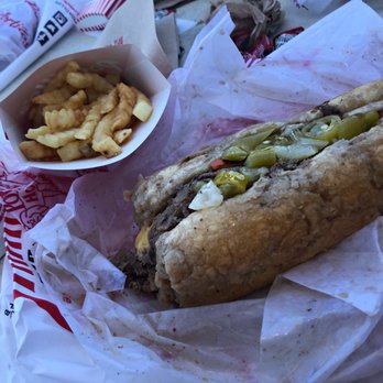 Portillo's Champaign - Italian beef dipped with fries - Hot Dogs Near Me - Champaign, Illinois