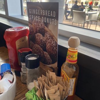 First Watch - Seasonal gingerbread spiced donuts and the table setup - Breakfast & Brunch Near Me - Mesa, Arizona