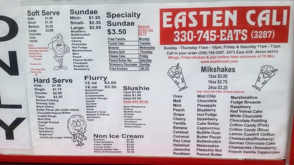 Menu photo 6 Eastencali Akron, OH
