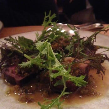 The Progress - Grilled Five Dot Ranch beef with mustard-miso oyster Sauce - New American Near Me - San Francisco, California