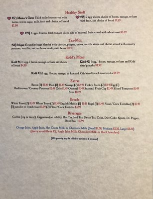 Menu photo 5 Lone Oak Cafe Sanger, TX