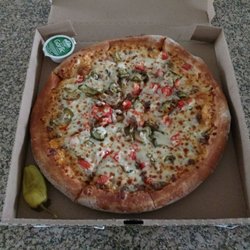 Papa Johns Pizza - Large carryout double cheeseburger pizza