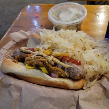 Leavenworth - Enjoying a German Style sausage at one of the several restaurants that serve these up in the heart of down Leavenworth. It was delicious! - Local Flavor Near Me - Leavenworth, Washington Leavenworth - Enjoying a German Style sausage at one of the several restaurants that serve these up in the heart of down Leavenworth. It was delicious! - Local Flavor Near Me - Leavenworth, Washington