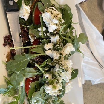 Buena Onda Cafe - Open Faced Tomato and  Goat Cheese Sandwich - Vegetarian Near Me - St. Augustine, Florida