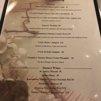 Chef Chai - Dessert menu - Asian Fusion Near Me - Honolulu, Hawaii Chef Chai - Dessert menu - Asian Fusion Near Me - Honolulu, Hawaii