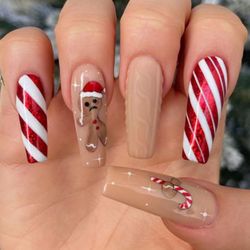 Lady Fingers Nail Spa - Christmas nails