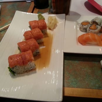 Miyabi Restaurant - Crazy Tuna roll, excellent! Seared pepper tuna, avocado and cilantro in a roll topped with crunchy spicy tuna. - Sushi Bars Near Me - Mount Laurel, New Jersey