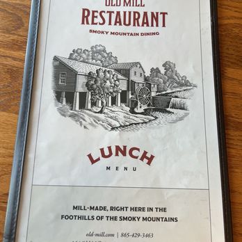 Old Mill Restaurant - Menu front - American Near Me - Pigeon Forge, Tennessee Old Mill Restaurant - Menu front - American Near Me - Pigeon Forge, Tennessee