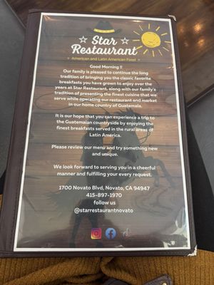 Menu photo 4 Star Restaurant Novato, CA Menu photo 4 Star Restaurant Novato, CA