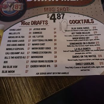 Off 87 - Drinks offered - Themed Cafes Near Me - Chandler, Arizona