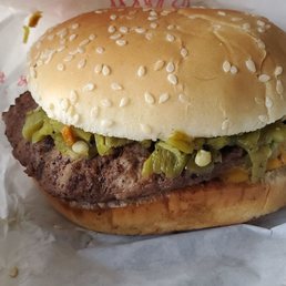 Green Chili Cheese Burger