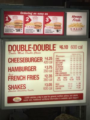 Menu photo 3 In-N-Out Burger Ontario, CA Menu photo 3 In-N-Out Burger Ontario, CA