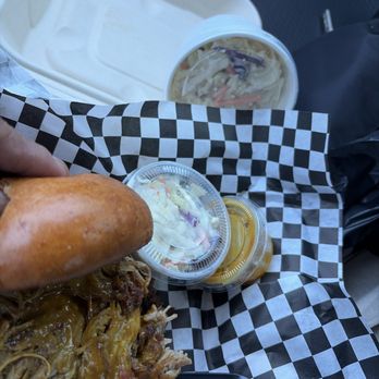 Smoked Stupid - My food I got the spicy sauce this time and an extra coleslaw - Barbeque Near Me - Las Vegas, Nevada Smoked Stupid - My food I got the spicy sauce this time and an extra coleslaw - Barbeque Near Me - Las Vegas, Nevada