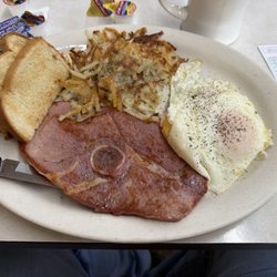 Donna's Place - Country ham, eggs, hash browns, and white toast