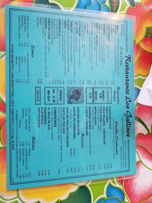 Menu photo 6 Los Gallitos Fort Bragg, CA