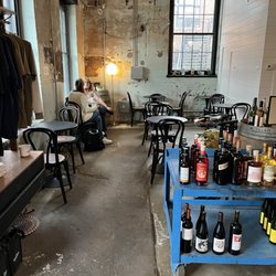 An eclectic coffee shop in at Woolen Mills