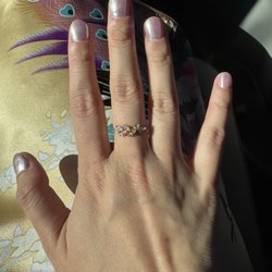 First Lady Nail Salon - Pink chrome gel nails (#17)